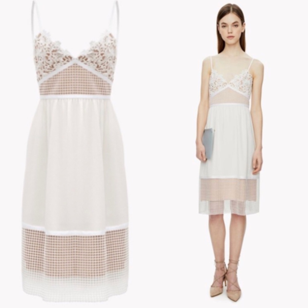 NWT THEORY MELAENA DRESS IVORY